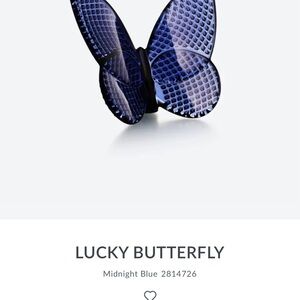 Baccarat Midnight Blue Butterfly Sculpture